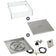 Load image into Gallery viewer, American Fire Products 24 inch square drop-in fire pit pan with 18 inch ring burner spark ignition kit natural gas bundle with flame guard and burner cover