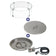 Load image into Gallery viewer, American Fire Products 25 inch round CSA certified drop-in fire pit pan with electric ignition system bundle
