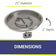 Load image into Gallery viewer, American Fire Products 25 inch round stainless steel drop-in fire pit pan dimensions with CSA certified electric ignition system