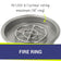 Load image into Gallery viewer, American Fire Products 25 inch round drop-in pan with 18 inch fire pit ring delivering up to 147000 BTU heat output for fire features