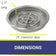 Load image into Gallery viewer, Dimensions of American Fire Products 25 Inch Round Stainless Steel Drop-In Burner Pan with 18 Inch Stainless Steel Ring Burner