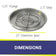 Load image into Gallery viewer, Dimensions of American Fire Products 25 Inch Round Stainless Steel Drop-In Burner Pan with 18 Inch Stainless Steel Ring Burner