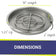 Load image into Gallery viewer, Dimensions of American Fire Products 25 Inch Round Stainless Steel Drop-In Burner Pan with 18 Inch Stainless Steel Ring Burner