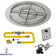 Load image into Gallery viewer, American Fire Products 30 inch round flat stainless steel fire pit pan with 24 inch fire pit ring burner and natural gas high capacity spark ignition kit