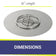 Load image into Gallery viewer, Dimensions of American Fire Products 30 Inch Round Stainless Steel Flat Burner Pan with 18 Inch Stainless Steel Ring Burner