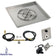 Load image into Gallery viewer, American Fire Products 30 inch square stainless steel drop-in fire pit pan with 18 inch fire pit ring burner and natural gas spark ignition kit