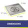 Load image into Gallery viewer, american-fire-products-30-inch-square-drop-in-pan-18-inch-ring-burner-dimension