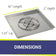 Load image into Gallery viewer, Dimensions of American Fire Products 30 Inch Square Stainless Steel Drop-In Pan with 18 Inch Stainless Steel Ring Burner