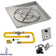 Load image into Gallery viewer, American Fire Products 30 inch square stainless steel drop-in fire pit pan with 24 inch fire pit ring burner and natural gas spark ignition kit