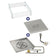 Load image into Gallery viewer, American Fire Products 30 inch square stainless steel drop-in fire pit pan with AWEIS electronic ignition system 18 inch ring burner natural gas bundle with flame guard and burner cover