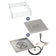 Load image into Gallery viewer, American Fire Products 30 inch square stainless steel drop-in fire pit pan with 18 inch ring burner AWEIS electronic ignition system whole house propane bundle with flame guard and cover