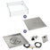 Load image into Gallery viewer, American Fire Products 30 inch square drop-in fire pit pan with 18 inch ring burner spark ignition kit natural gas bundle with flame guard and burner cover