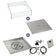 Load image into Gallery viewer, American Fire Products 30 inch square drop-in fire pit pan with 18 inch ring burner spark ignition kit propane bundle with flame guard and burner cover