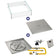 Load image into Gallery viewer, American Fire Products 30 inch square drop-in fire pit pan with 24 inch ring burner spark ignition kit natural gas bundle with flame guard and burner cover