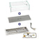 Load image into Gallery viewer, American Fire Products 30 inch x 10 inch Rectangular Stainless Steel Drop-In Fire Pit Pan with AWEIS System Natural Gas Bundle with flame guard and burner cover