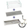 Load image into Gallery viewer, American Fire Products 30 inch x 10 inch Rectangular Stainless Steel Drop-In Fire Pit Pan with AWEIS System Whole House Propane Bundle with flame guard and burner cover
