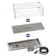 Load image into Gallery viewer, American Fire Products 30 inch x 10 inch rectangular stainless steel drop-in fire pit pan with CSA certified electric ignition system bundle with flame guard and burner cover