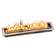 Load image into Gallery viewer, American Fire Products 30 inch by 6 inch stainless steel linear drop-in fire pit pan CSA certified electric ignition system showing active flame output across linear burner for outdoor gas fire feature