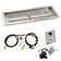 Load image into Gallery viewer, American Fire Products 30 x 10 inch rectangular stainless steel drop-in fire pit pan with spark ignition kit propane built-in H-burner and chrome key valve