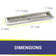 Load image into Gallery viewer, American Fire Products 30 x 6 stainless steel linear channel drop-in pan with built-in stainless steel T-burner dimensions