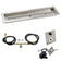 Load image into Gallery viewer, American Fire Products 30 x 6 inch stainless steel linear drop-in pan with natural gas spark ignition kit, built-in T-burner, gas hoses, and chrome key valve for outdoor fire pits