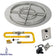 Load image into Gallery viewer, American Fire Products 36 inch round flat stainless steel fire pit pan with 24 inch ring burner and natural gas spark ignition kit high capacity outdoor fire pit system