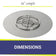 Load image into Gallery viewer, Dimensions of American Fire Products 36 Inch Round Stainless Steel Flat Burner Pan with 18 Inch Stainless Steel Ring Burner