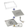Load image into Gallery viewer, American Fire Products 36 inch square stainless steel drop-in fire pit pan with 18 inch ring burner AWEIS electronic ignition system natural gas bundle with flame guard and cover