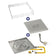Load image into Gallery viewer, American Fire Products 36 inch square stainless steel drop-in fire pit pan with 30 inch high capacity ring burner AWEIS electronic ignition natural gas bundle