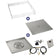 Load image into Gallery viewer, American Fire Products 36 inch square drop-in fire pit pan with 18 inch ring burner spark ignition kit propane bundle with flame guard and burner cover