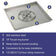 Load image into Gallery viewer, American Fire Products 36 inch stainless steel square drop-in fire pit pan with 18 inch fire ring burner featuring 304 stainless steel construction, built-in weep holes, convenient installation lip, and 147000 BTU maximum heat output