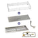 Load image into Gallery viewer, American Fire Products 36 inch x 12 inch Rectangular Stainless Steel Drop-In Fire Pit Pan with AWEIS System Natural Gas Bundle with flame guard and burner cover