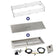 Load image into Gallery viewer, American Fire Products 36 inch x 12 inch rectangular stainless steel drop-in fire pit pan with spark ignition kit natural gas bundle with flame guard and burner cover