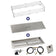 Load image into Gallery viewer, American Fire Products 36 inch x 12 inch rectangular stainless steel drop-in fire pit pan with spark ignition kit propane bundle with flame guard and burner cover