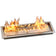 Load image into Gallery viewer, American Fire Products 36 inch by 12 inch stainless steel linear drop-in fire pit pan CSA certified electric ignition system showing active flame output across linear burner for outdoor gas fire feature