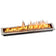 Load image into Gallery viewer, American Fire Products 36 inch by 6 inch stainless steel linear drop-in fire pit pan CSA certified electric ignition system showing active flame output across linear burner for outdoor gas fire feature
