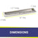 Load image into Gallery viewer, American Fire Products 36 x 6 stainless steel linear channel drop-in pan with built-in stainless steel T-burner dimensions