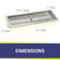 Load image into Gallery viewer, American Fire Products 36 x 12 stainless steel rectangular drop-in pan dimension with built-in stainless steel H-burner for outdoor fire pit systems