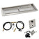 Load image into Gallery viewer, American Fire Products 36 x 12 inch rectangular stainless steel drop-in fire pit pan with spark ignition kit propane featuring built-in H-burner regulator air mixer and chrome key valve