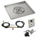 Load image into Gallery viewer, American Fire Products 36 inch square stainless steel drop-in fire pit pan with 18 inch natural gas fire pit ring burner and spark ignition kit