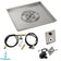Load image into Gallery viewer, American Fire Products 36 inch square stainless steel drop-in fire pit pan with 18 inch propane fire pit ring burner and spark ignition kit