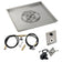 Load image into Gallery viewer, American Fire Products 36 inch square stainless steel drop-in fire pit pan with 18 inch propane fire pit ring burner and spark ignition kit