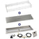 Load image into Gallery viewer, American Fire Products 48 inch x 14 inch rectangular stainless steel drop-in fire pit pan with spark ignition kit natural gas bundle including flame guard and burner cover
