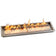 Load image into Gallery viewer, American Fire Products 48 inch by 14 inch stainless steel linear drop-in fire pit pan CSA certified electric ignition system showing active flame output across linear burner for outdoor gas fire feature