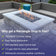 Load image into Gallery viewer, American Fire Products 48 inch x 24 inch stainless steel rectangular flat fire pit pan featuring 128000 BTU maximum heat output, even flame distribution, 304 stainless steel construction, 1/2 inch gas inlet, and weather-resistant performance.