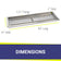 Load image into Gallery viewer, American Fire Products 48 x 14 stainless steel rectangular drop-in pan dimension with built-in stainless steel H-burner for outdoor fire pit systems