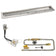 Load image into Gallery viewer, American Fire Products 48 x 6 stainless steel linear channel drop-in pan with AWEIS electronic ignition system and built-in T-burner for natural gas outdoor fire pits