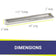 Load image into Gallery viewer, American Fire Products 48 x 6 stainless steel linear channel drop-in pan with built-in stainless steel T-burner dimensions