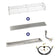 Load image into Gallery viewer, American Fire Products 48 inch by 6 inch stainless steel linear drop-in fire pit pan with AWEIS whole house propane ignition system bundle for large outdoor fire features