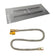 Load image into Gallery viewer, American Fire Products 60 x 24 inch rectangular stainless steel flat pan match light kit natural gas with 44 inch H burner Quiet Flex gas line and fittings for outdoor fire pit installation